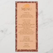 Bruine tinten Herfst Herfstbladeren Plat Menu (Voorkant)