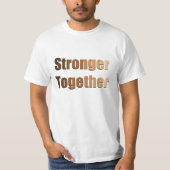 Bruine tinten samen sterker t-shirt (Voorkant)