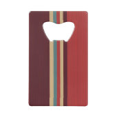 Bruine tinten Streep Creditkaart Flessenopener (Voorkant)