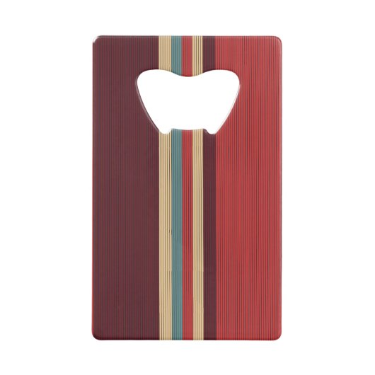 Bruine tinten Streep Creditkaart Flessenopener (Voorkant)