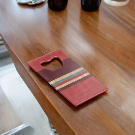 Bruine tinten Streep Creditkaart Flessenopener