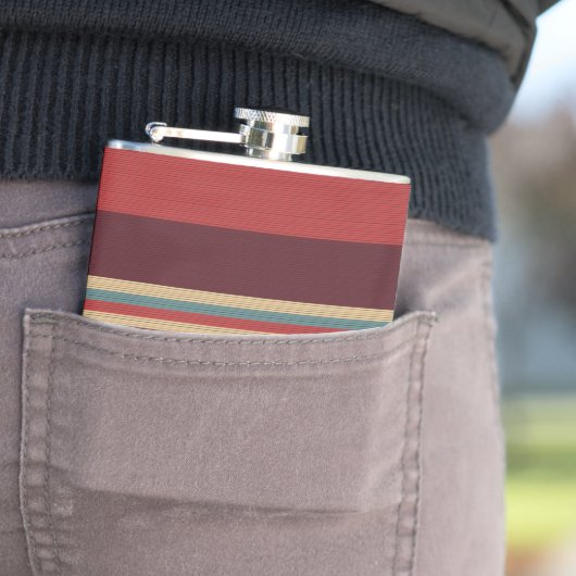 Bruine tinten Streep Heupfles (Voorbeeld)