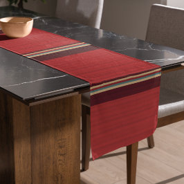 Bruine tinten Streep Lange Tafelloper