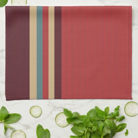 Bruine tinten Streep Theedoek (Gevouwen)