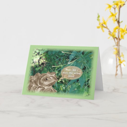 Bruine Toad Kaart (Gele Bloem)