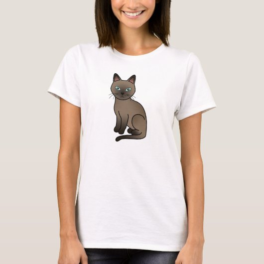 Bruine Tonkinese kat T-shirt (Voorkant)