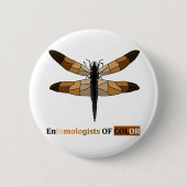 Bruine-toondragonfly Ronde Button 5,7 Cm (Voorkant)
