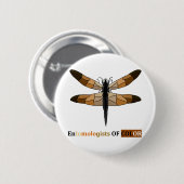 Bruine-toondragonfly Ronde Button 5,7 Cm (Voorkant /achterkant)