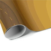 Bruine Topografische Kaart Verpakking Cadeaupapier (Rol Hoek)