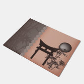 Bruine Torii bamboe maan Deurmat (Schuin)
