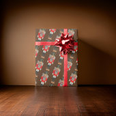 Bruine traditionele Notenkraker Soldier Kerstmis Cadeaupapier