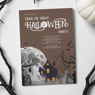 Bruine Trick or Treat Kinderen Halloween Kostuum F Kaart