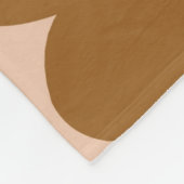 Bruine tropische bloemen botanische lente zomer fleece deken (Hoek)