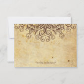 Bruine Trouw Bruidskaart Bedankkaart (Achterkant)