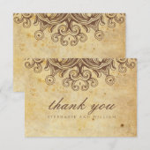 Bruine Trouw Bruidskaart Bedankkaart (Voorkant / Achterkant)