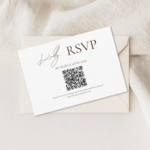 Bruine trouw RSVP-kaarten waar het eeuwigdurende b