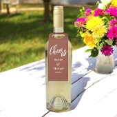 Bruine Trouwfeest Terracotta   Flessenhanger