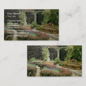 bruine tuin in Roos pergola , met berberis a Visitekaartje (Voorkant / Achterkant)