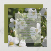 bruine tuinbloemen bruiloft kaart (Voorkant / Achterkant)