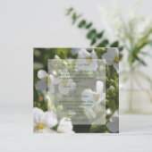 bruine tuinbloemen bruiloft kaart (Staand voorkant)