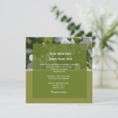 bruine tuinbloemen bruiloft kaart (Staand voorkant)