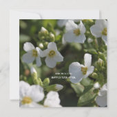bruine tuinbloemen bruiloft kaart (Achterkant)