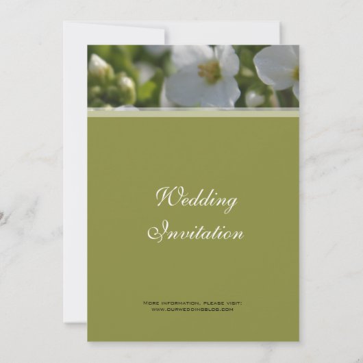 bruine tuinbloemen bruiloft kaart (Achterkant)