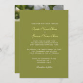 bruine tuinbloemen bruiloft kaart (Voorkant / Achterkant)