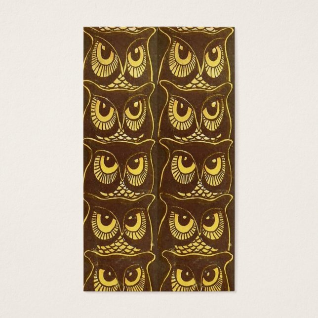 Bruine tuinuil visitekaartje (Voorkant)