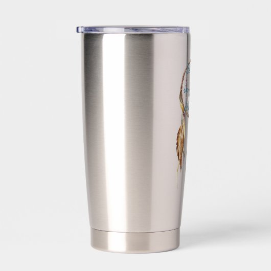 Bruine Turquoise Dream Catcher Geïsoleerde Drinkbeker (Rechts)