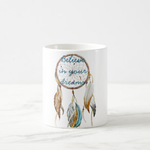 Bruine Turquoise Dream Catcher Koffiemok