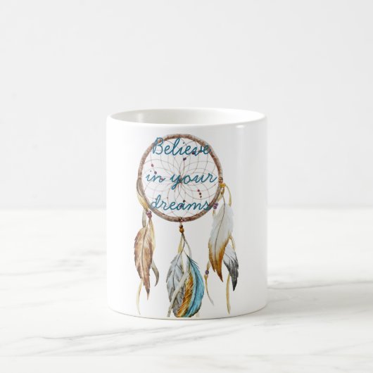 Bruine Turquoise Dream Catcher Koffiemok (Center)