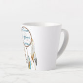 Bruine Turquoise Dream Catcher Latte Mok (Rechterhoek)