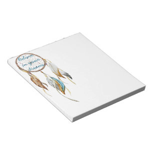 Bruine Turquoise Dream Catcher Notitieblok