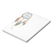 Bruine Turquoise Dream Catcher Notitieblok (Linkerzijde)