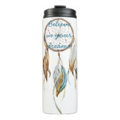 Bruine Turquoise Dream Catcher Thermosbeker (Voorkant)