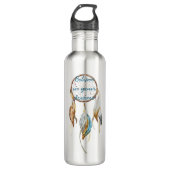Bruine Turquoise Dream Catcher Waterfles (Voorkant)