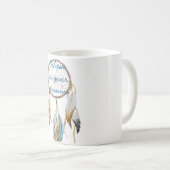 Bruine Turquoise Droomvanger Koffiemok (Voorkant rechts)