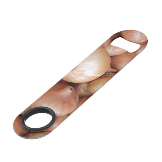 Bruine uien speed flessenopener (Voorkant Gekanteld)