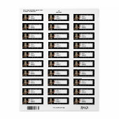  bruine uil blauw Ketting maansterren Etiket (Full Sheet)