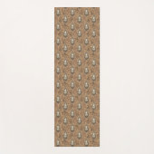 Bruine Uil Geïllustreerd Bospatroon Yogamat (Voorkant)