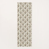 Bruine Uil Geïllustreerd Bospatroon Yogamat (Achterkant)