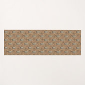 Bruine Uil Geïllustreerd Bospatroon Yogamat (Voorkant (horizontaal))