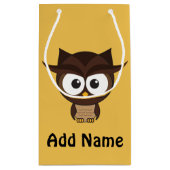 Bruine uil klein cadeauzakje (Achterkant)