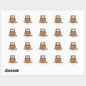 BRUINE UIL Ronde Favor Sticker | Envelopsluiting (Vel)