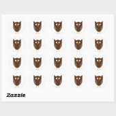 Bruine Uil Sticker (Vel)