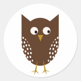 Bruine Uil Sticker