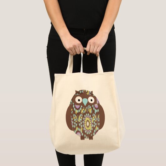bruine uil tote bag (Voorkant (product))