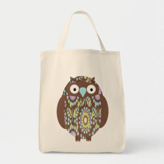 bruine uil tote bag