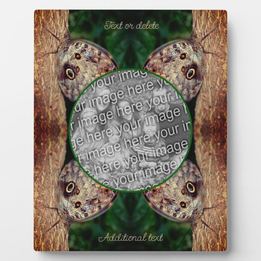 Bruine uil vlinder Creëer Uw eigen foto Fotoplaat (Voorkant)